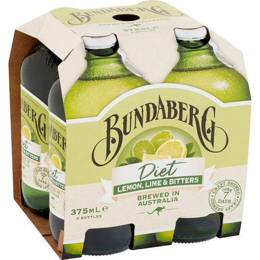 Bundaberg (4pk) Lemon, Lime & Bitters Diet 375ml