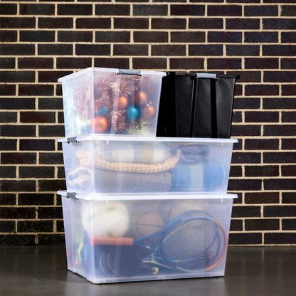 50L Clear Modular Storage Container with Wheels