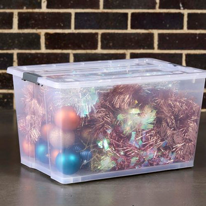 50L Clear Modular Storage Container with Wheels