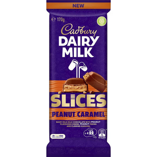 Cadbury Block Slices Peanut Caramel 170g