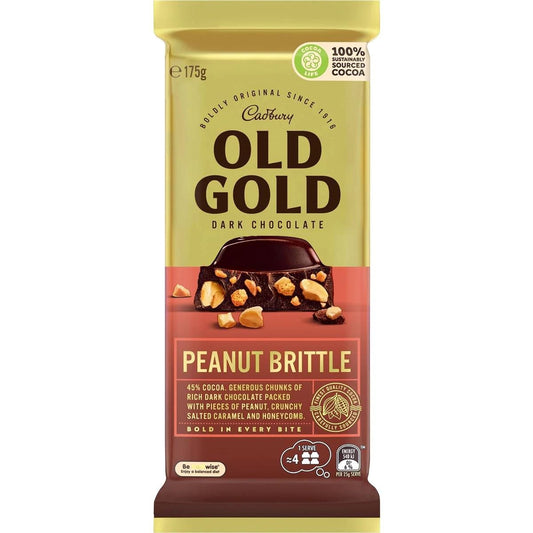 Cadbury Block Old Gold Peanut Brittle 175g