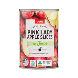 Coles Australian Pink Lady Apple Slices In Juice 410g