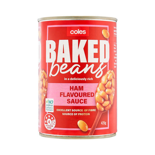 Coles Baked Beans in Ham Sauce 425g