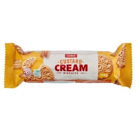 Coles Biscuits Custard Cream 140g