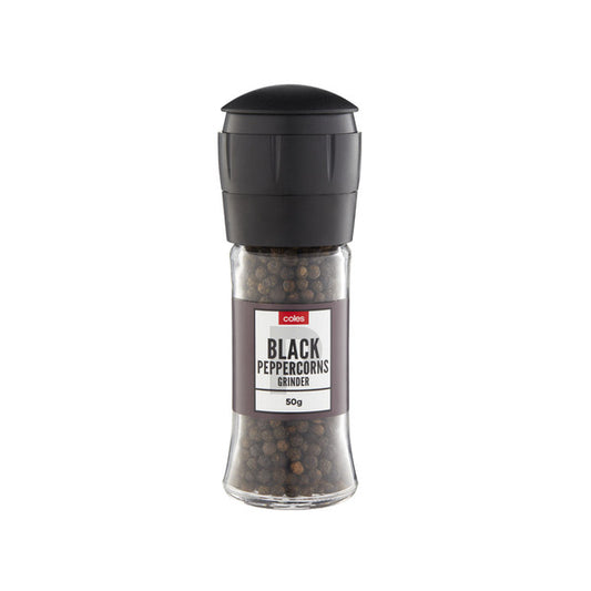 Coles Black Peppercorn Grinder 50g