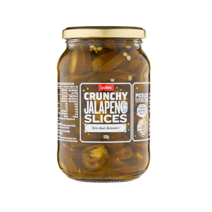 Coles Crunchy Jalapeno Slices 500g