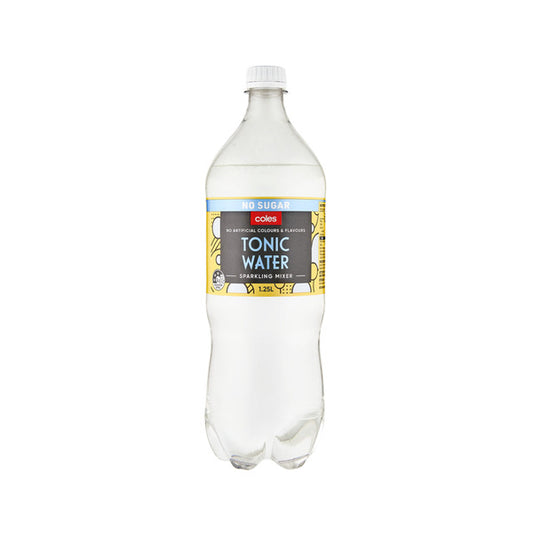 Coles Tonic Water No Sugar 1.25L