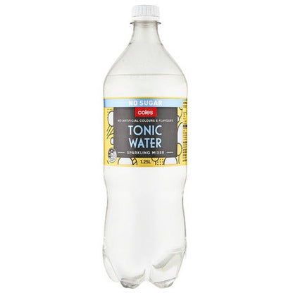 Coles Tonic Water No Sugar 1.25L