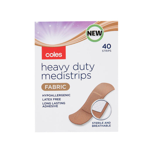 Coles Medistrips Heavy Duty Fabric 40pk