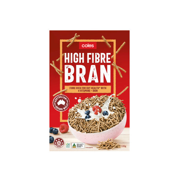 Coles Cereal High Fibre Bran 530g