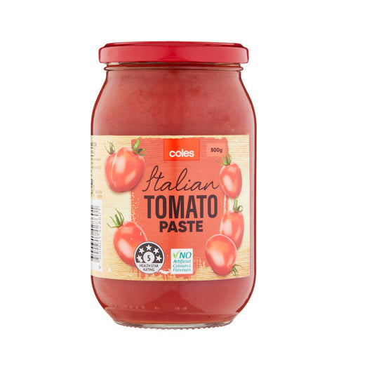 Coles Tomato Paste Italian 500g