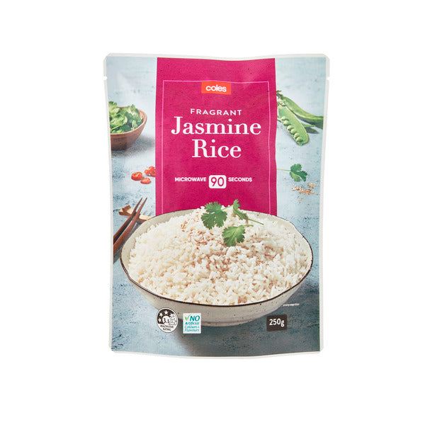 Coles Microwave Jasmine Rice 250g