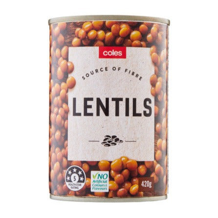 Coles Beans Lentils 420g