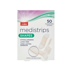 Coles Medistrips Assorted Shapes 50pk