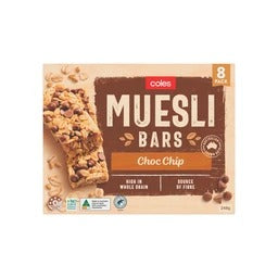 Coles Bars Muesli Choc Chip (8pk) 248g