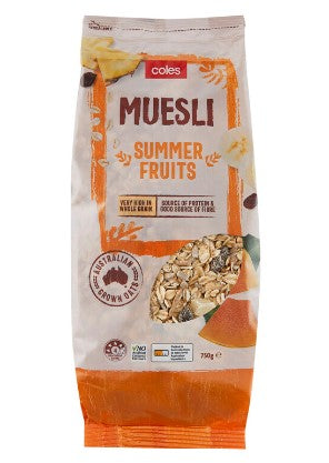 Coles Cereal Muesli Summer Fruits 750g