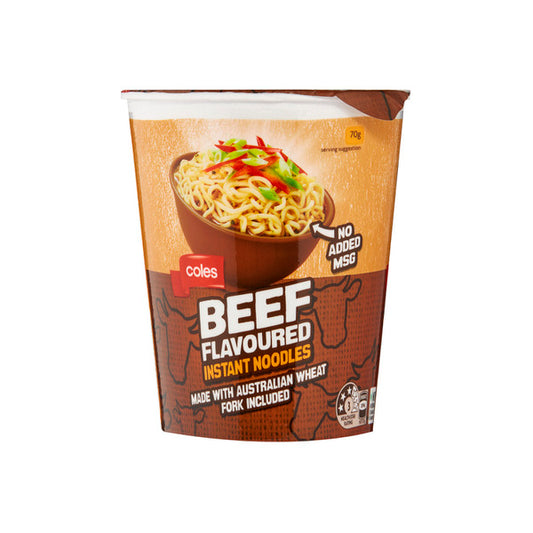 Coles Noodle Cup Beef 70g