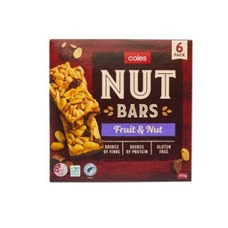 Coles Nut Bars Fruit Nut 210g