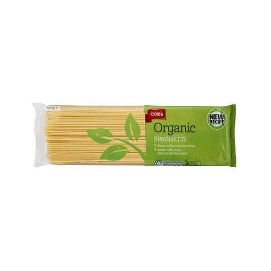 Coles Pasta Organic Spaghetti 500g