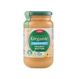 Coles Peanut Butter Organic Smooth 375g