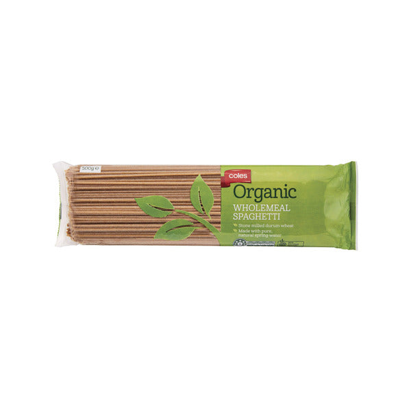 Coles Pasta Organic Wholemeal Spaghetti 500g