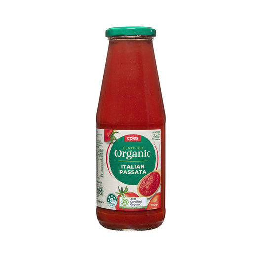 Coles Passata Organic Tomato 700g