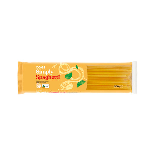 Coles Pasta Simply Spaghetti 500g