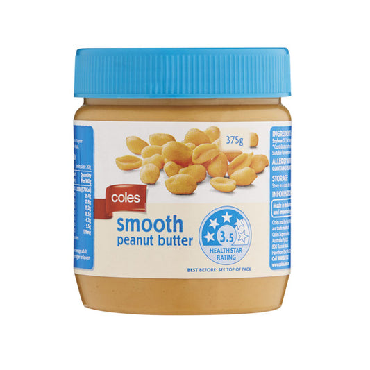 Coles Peanut Butter Smooth 375g
