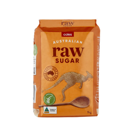 Coles Sugar Raw 1kg