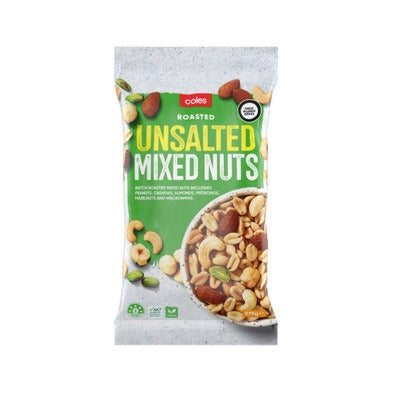 Coles Mixed Nuts Roasted Unsalted 375g
