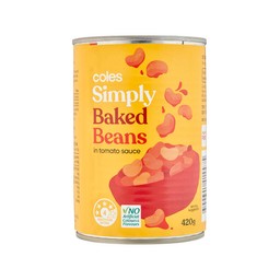 Coles Baked Beans Simply 420g