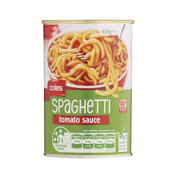 Coles Spaghetti Tomato Sauce 420g
