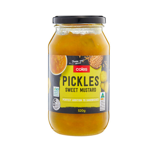Coles Pickles Sweet Mustard 520g