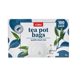 Coles Tea Bags Pot (100pk) 185g