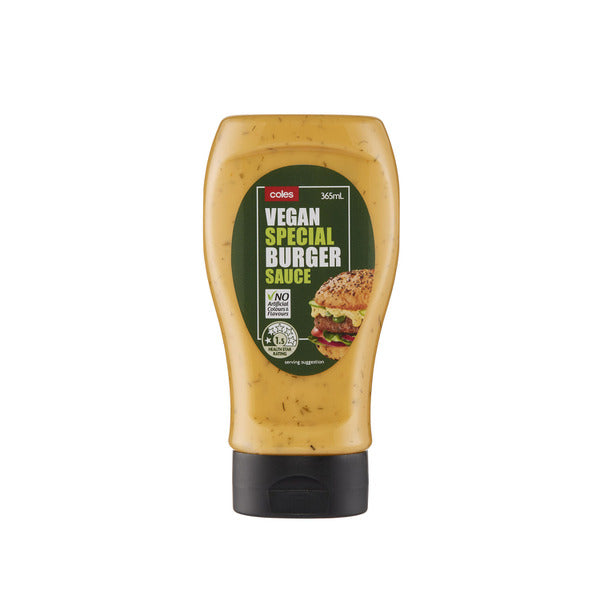 Coles Burger Sauce Special Vegan 365ml