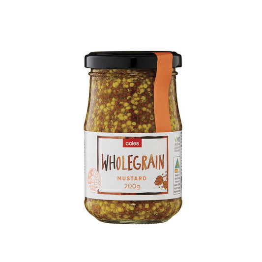 Coles Mustard Wholegrain 200g