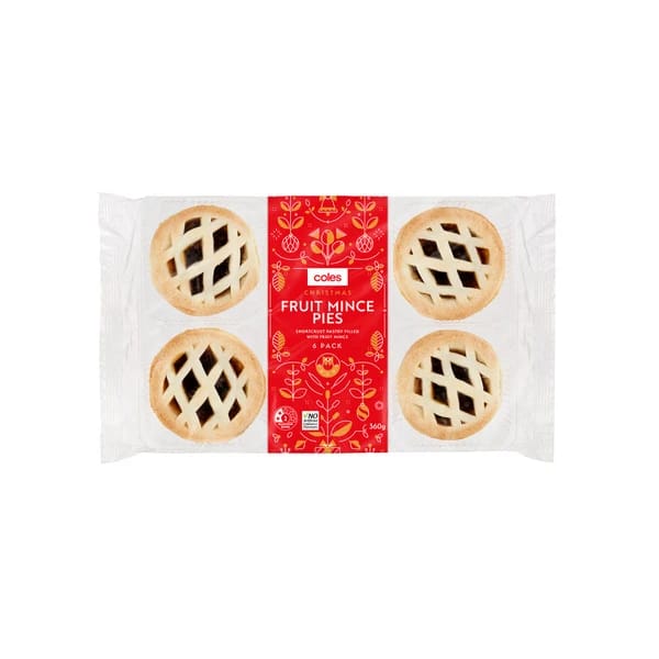 Coles Fruit Mince Pies (6pk) 360g