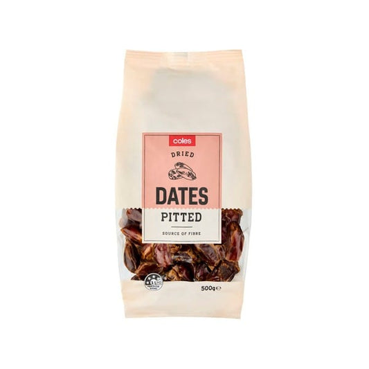 Coles Fruit Pitted Dates 500g