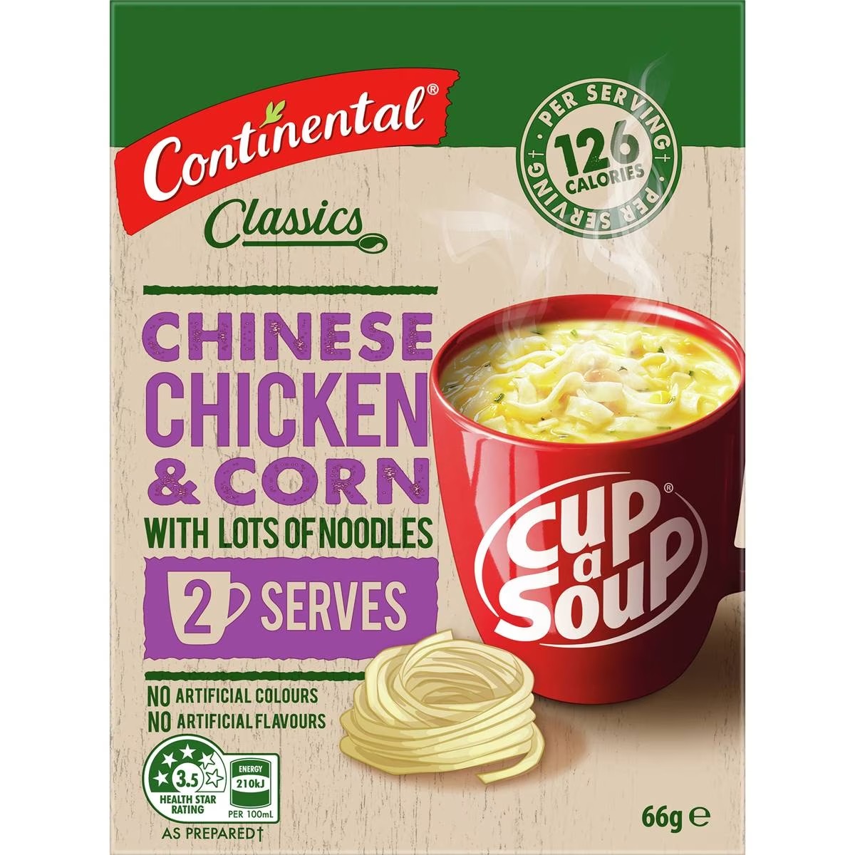 Continental Cup A Soup Chinese Chicken & Corn (2pk) 66g