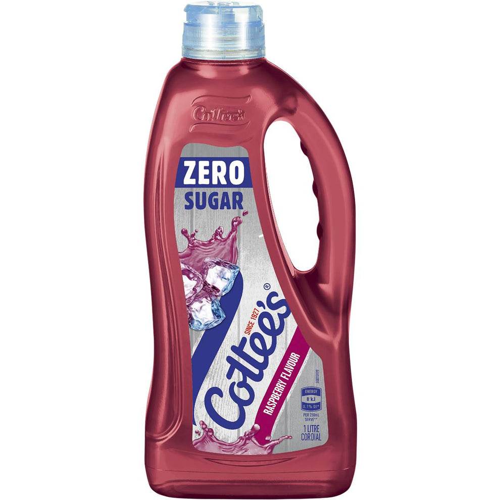 Cottee's Cordial Raspberry Zero Sugar 1L – Bunnasia