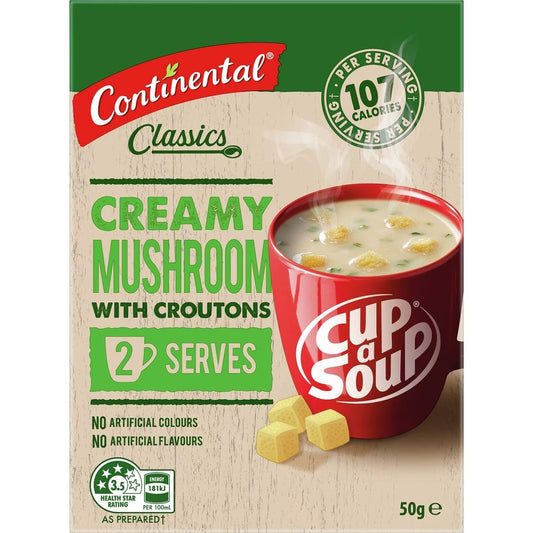 Continental Cup A Soup Creamy Mushroom (2pk) 50g