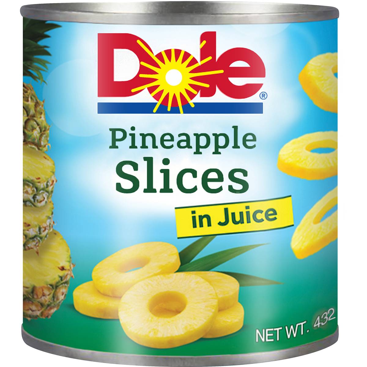 Dole Pineapple Slices In Juice 432g