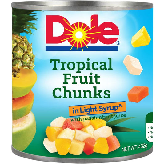 Dole Tropical Fruit Chunks In Light Syrup 432g