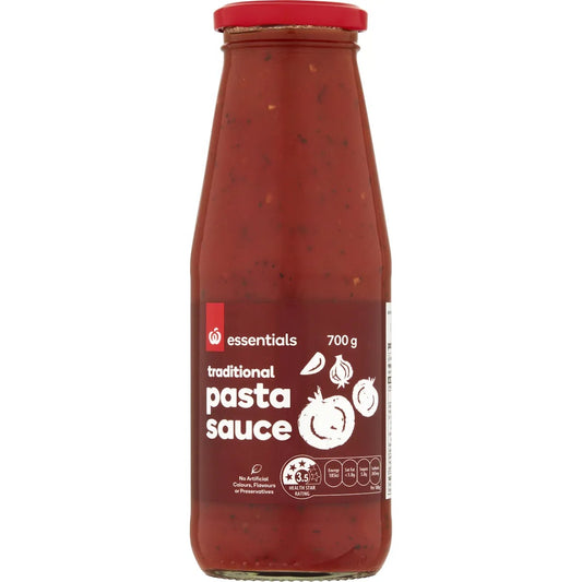 Woolworth Essentials Pasta Sauce Traditional 700g