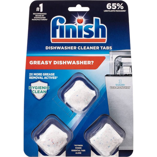 Finish Dishwasher Cleaner Tablets 3pk