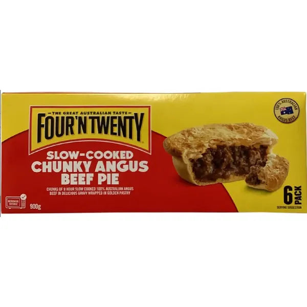 Frozen Four'N Twenty Angus Beef Pies 6 Pack | 900g