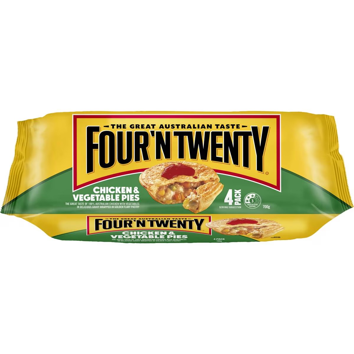 Frozen Four N Twenty Pie Chicken & Vegetable (4pk) 700g