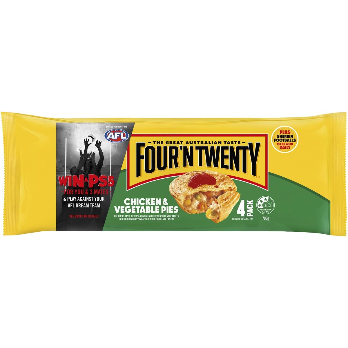 Frozen Four N Twenty Pie Chicken & Vegetable (4pk) 700g