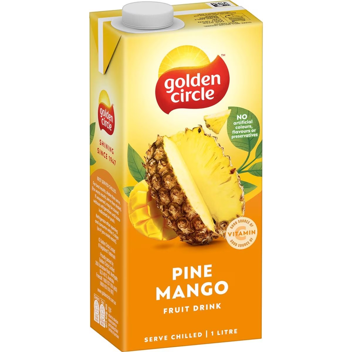 Golden circle fruit drink pine mango 1l bunnasia