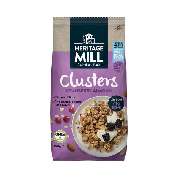 Heritage Mill Clusters Cranberry Almond 750g